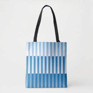 Tote Bag Motif Bleu Blanc rayé