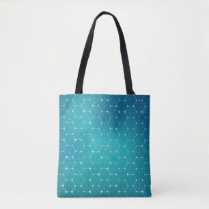 Tote Bag Motif bleu d'ADN de Teal