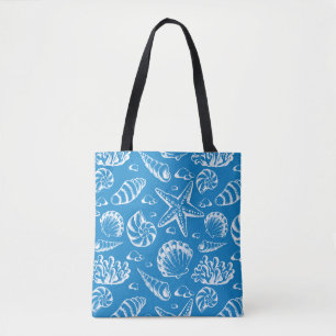 Tote Bag Motif bleu de plage