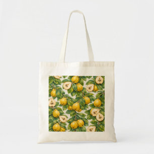 Tote Bag Motif Botanique Tranches de Coing