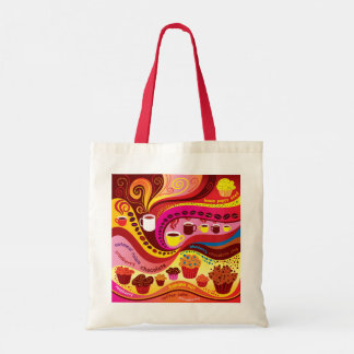 Tote Bag Motif Café et Muffins