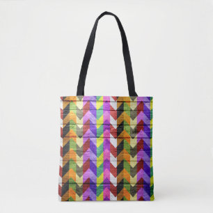 Tote Bag Motif Chevron moderne couleur bois #31