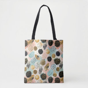 Tote Bag Motif circulaire Abstrait -avec Parties scintillan