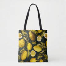 Motif citron et feuille V