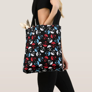 Tote Bag Motif crâne multicolore