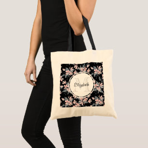 Tote Bag Motif d'aquarelle rose et gris