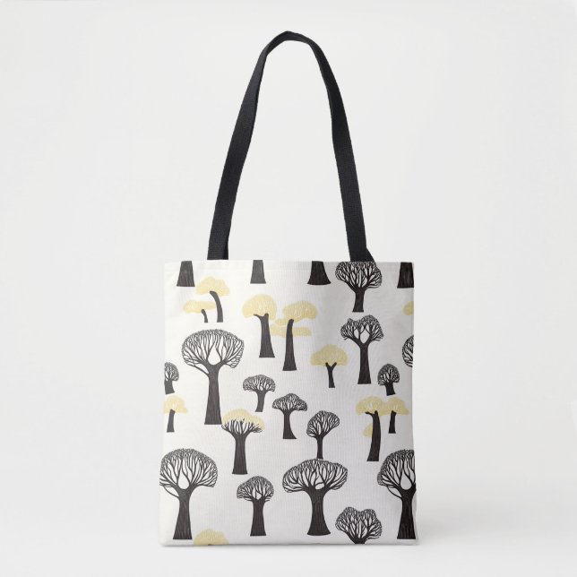 Tote Bag Motif d'arbre baobab fantaisiste (Devant)