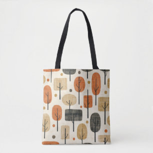 Tote Bag Motif d'arbre moderne du milieu du siècle