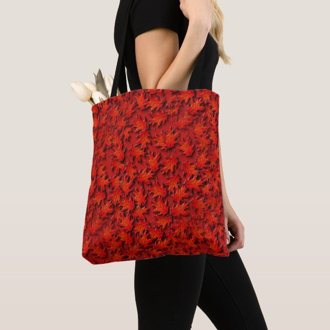 Tote Bag Motif d'art naturel Feuille chêne (De près)