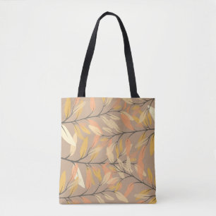 Tote Bag Motif d'automne de la feuille et de la branche mod