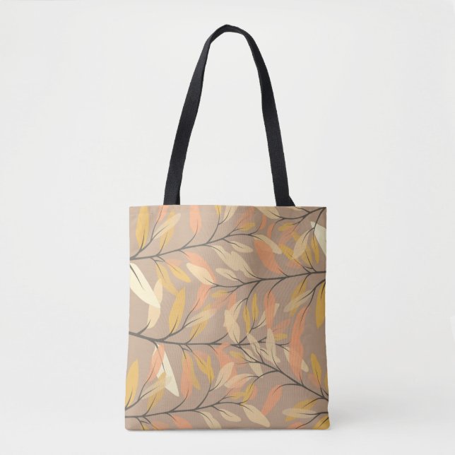 Tote Bag Motif d'automne de la feuille et de la branche mod (Devant)