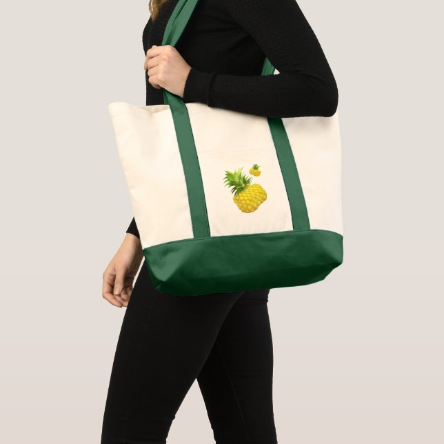 Tote Bag Motif de Ananas Tropical: Art de Fruit d'Été (Devant (produit))