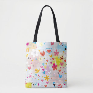 Tote Bag motif de bande dessinée d'amusement