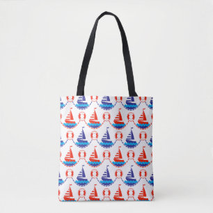 Tote Bag Motif de bateau à voile