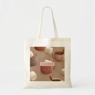 Tote Bag Motif de cacao chaud Pastel personnalisé