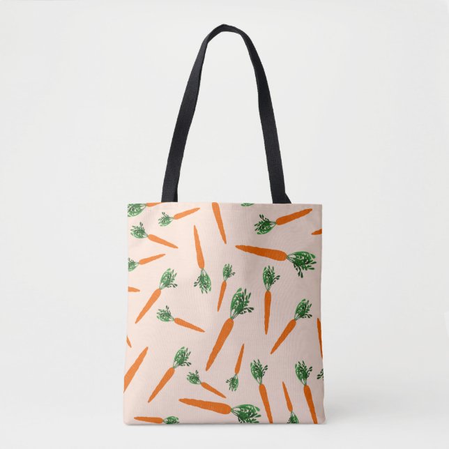 Tote Bag Motif de carottes orange (Devant)