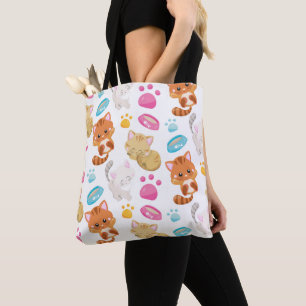 Tote Bag Motif De Chats, Chats Mignons, Kitty, Chatons, Paw