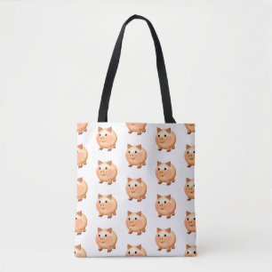 Tote Bag Motif de cochon pour bébé en caricature mignonne