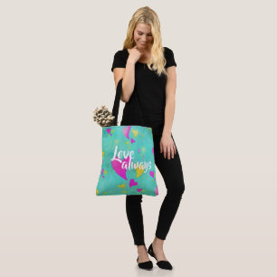 Tote Bag Motif de coeur mignon Aimer toujours votre nom Val