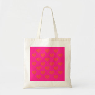 Tote Bag Motif de cœur rose et orange tendance