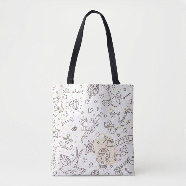 Tote Bag Motif de concept de tatouage (Devant)