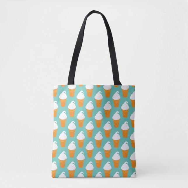 Tote Bag Motif de cône de glace à la vanille (Devant)