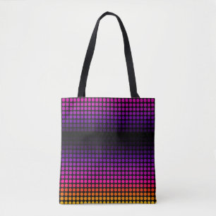 Tote Bag Motif de coucher de soleil Ombre géométrique Fourr
