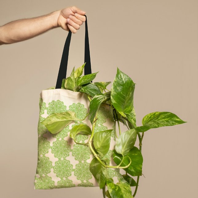 Tote Bag Motif de dentelle verte fraîche (Créateur téléchargé)