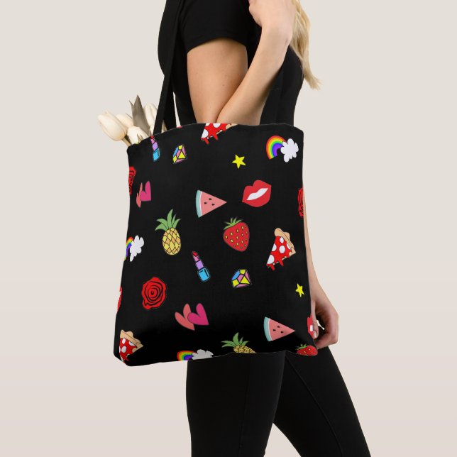 Tote Bag motif de dessin animé mignon (De près)