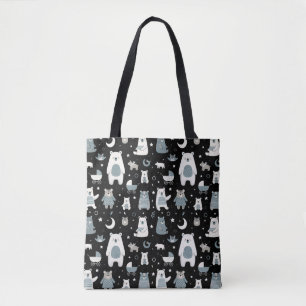 Tote Bag Motif de famille d'ours Whimsical