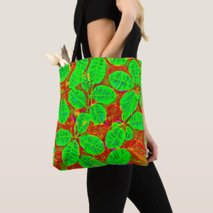 Tote Bag Motif de feuille verte luxuriante