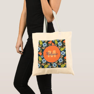 Tote Bag Motif de fleur personnalisé moderne coloré joli