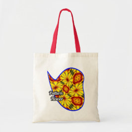 Tote Bag Motif de fleurs d'or