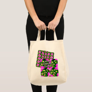 Tote Bag Motif de fleurs tropicales roses