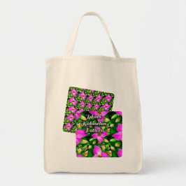 Tote Bag Motif de fleurs tropicales roses