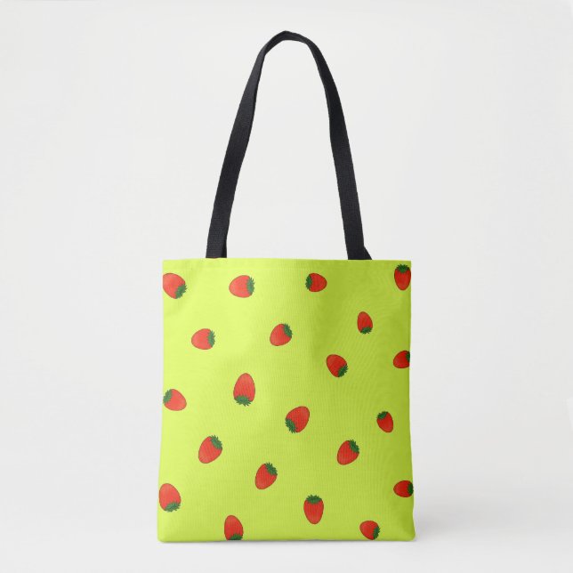 Tote Bag Motif de fraises (Devant)