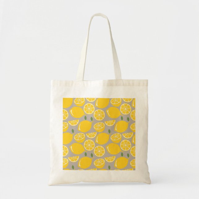 Tote Bag Motif de fruits de citron jaune (Devant)