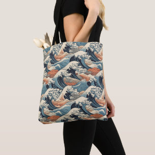 Tote Bag Motif de grande vague japonaise