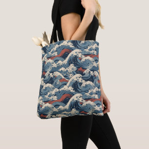 Tote Bag Motif de grande vague japonaise
