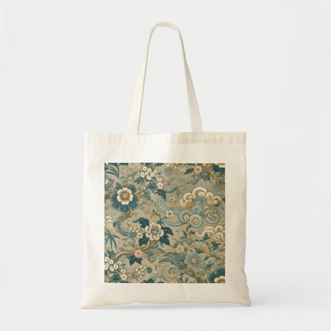Tote Bag Motif de jardin oriental (Devant)