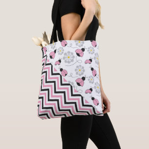 Tote Bag Motif de Ladybug rose