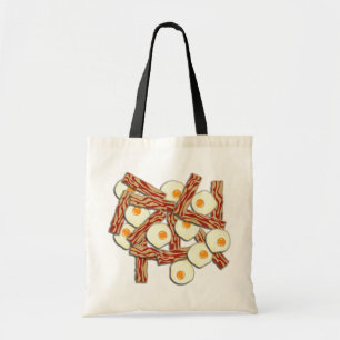Tote Bag Motif de lard et d'oeufs