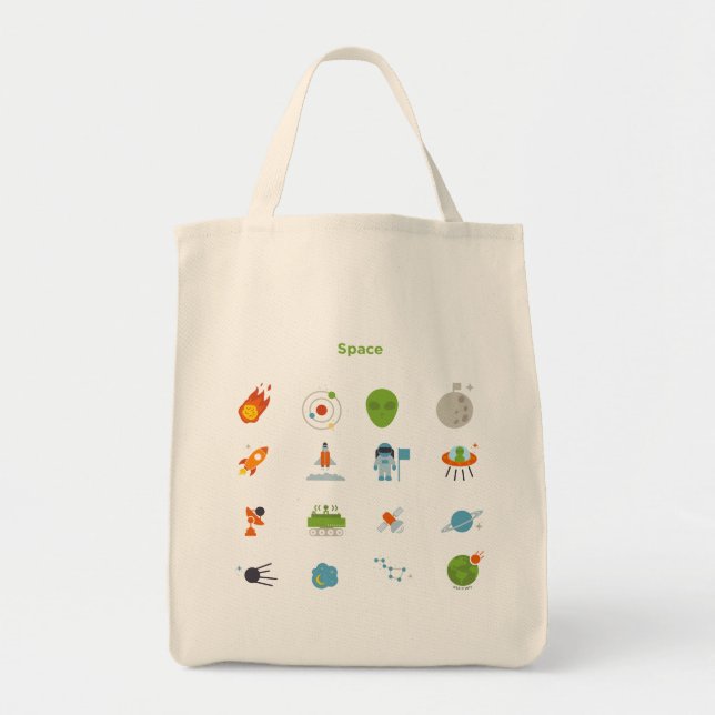 Tote Bag Motif de l'espace (Devant)