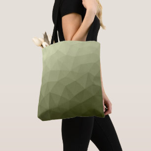Tote Bag Motif de maillage géométrique dégradé vert clair d