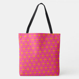 Tote Bag Motif de mosaïque d'étoile islamique rose chaud et