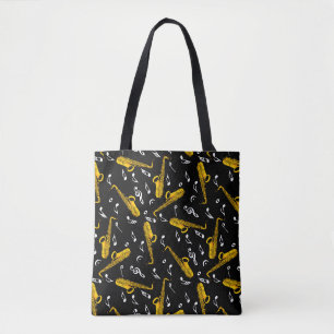 Tote Bag Motif de musique saxophone