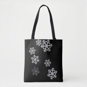 Tote Bag Motif de Noël minimaliste monochrome