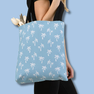 Tote Bag Motif de palmier tropical bébé bleu