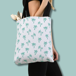 Tote Bag Motif de palmier tropical vert de mer