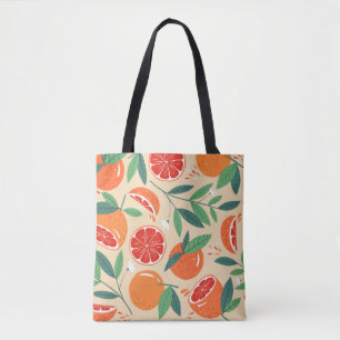 Tote Bag Motif de pamplemousse sans couture. Design moderne